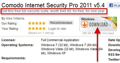 Comodo Internet Security Pro gratis per un anno!